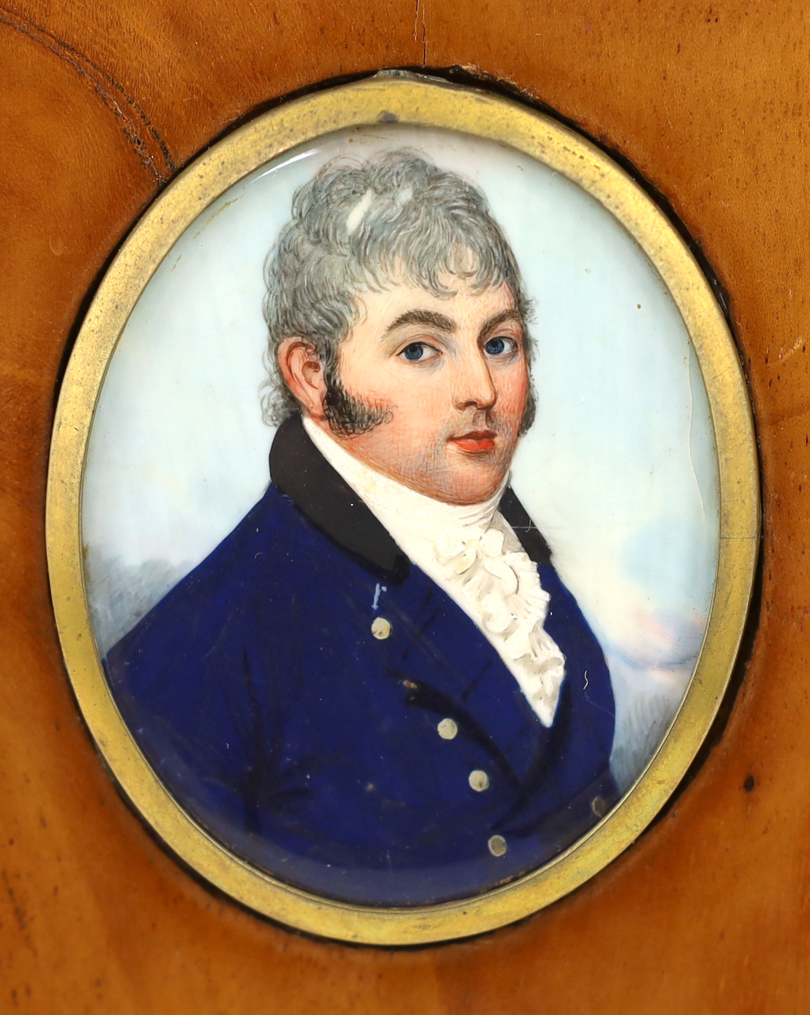 Frederick Buck (Irish, 1771-1840), Portrait miniature of a gentleman, watercolour on ivory, 5.8 x 4.7cm. CITES Submission reference JWJXZBPX